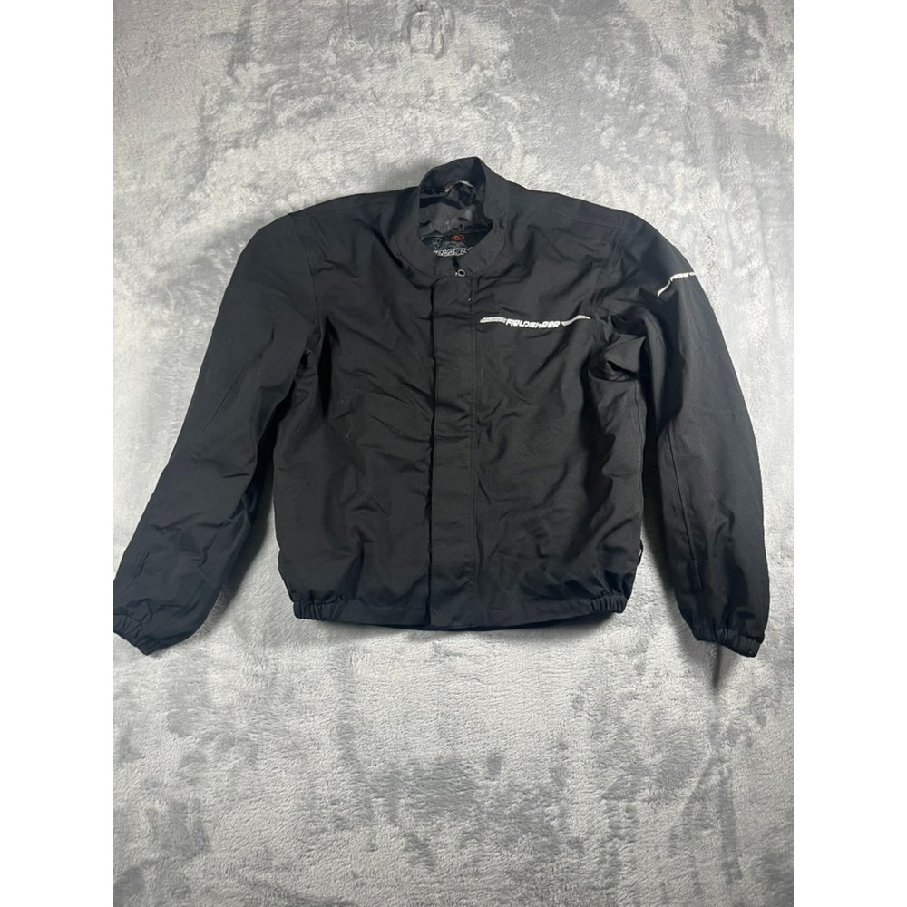 Fieldsheer Jacket Mens Large Black Motorcycle Riding Short Mesh Lined Biker